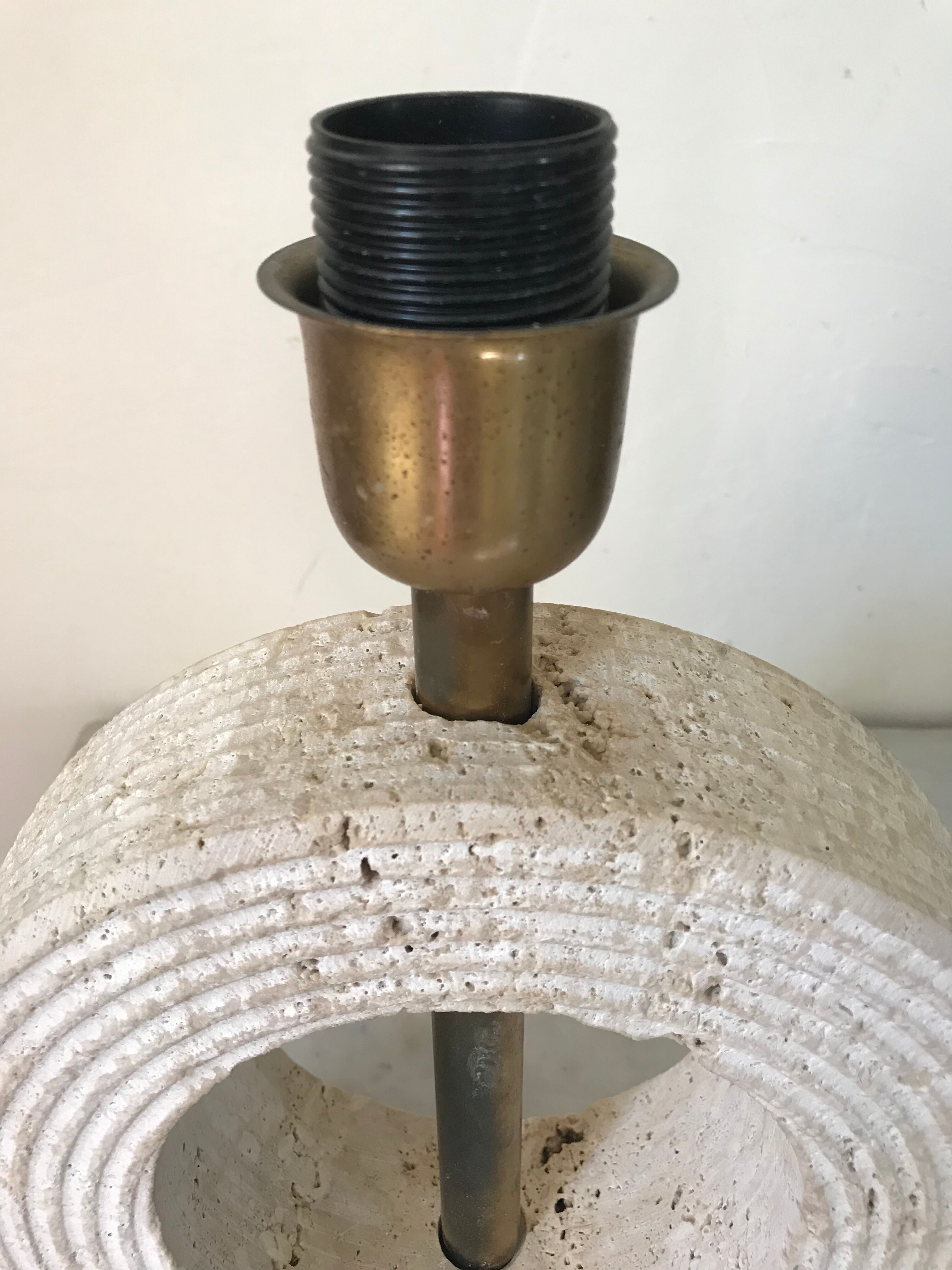 Vintage travertine lamp