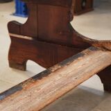 Antique Gothic Church Benches, Late 1800s – Set of 4 Pine Wood Pew Benches