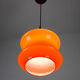 Mid-century orange glass pendant lamp