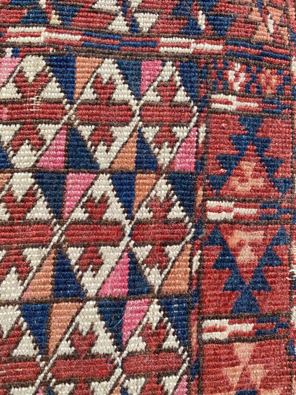 19th century Afghan Hatchlou tribal antique rug 131x140 cm