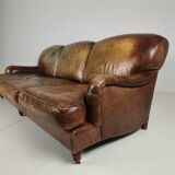 English Howard & Sons style leather sofa – 20th century