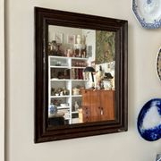 Dark wooden mirror ☐ 49.5 x 40 cm