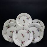 Set of 6 Sarreguemines dinner plates, Bermudes model – circa 1950