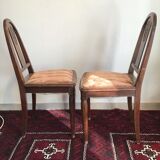 Paire de chaises art deco en acajou