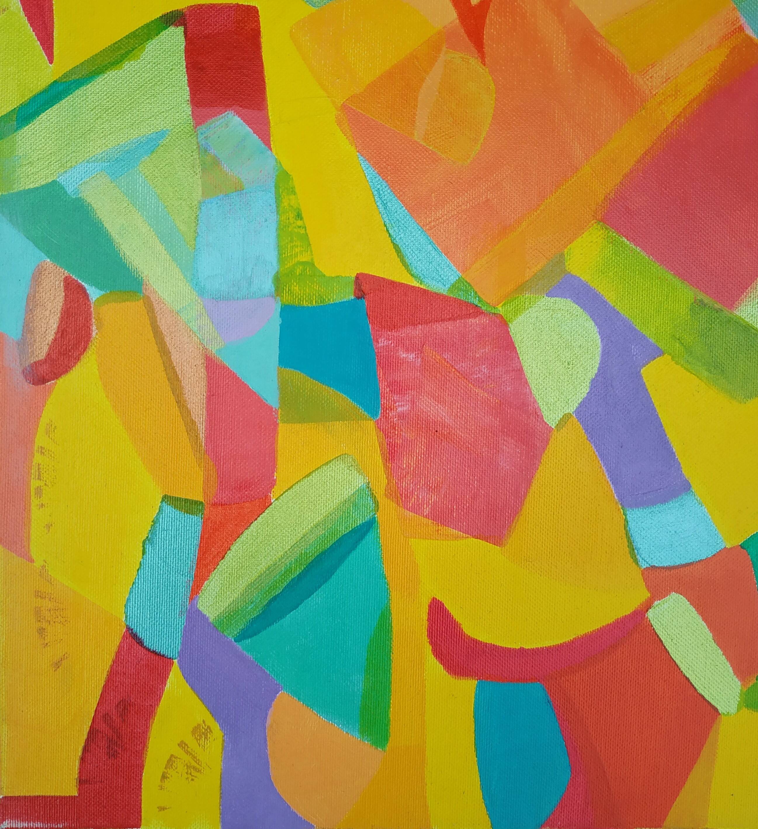 Abstract painting contemplation