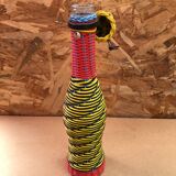 Ancienne Bouteille Verre contour Scoubidou
