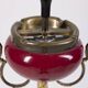 Vintage 1960s brass floor ashtray with decorative Italian design