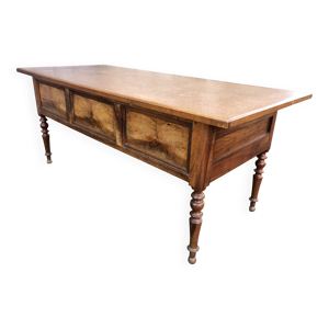 table à gibier en cerisier - tiroirs