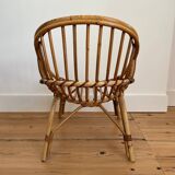 Fauteuil en rotin vintage pour enfants