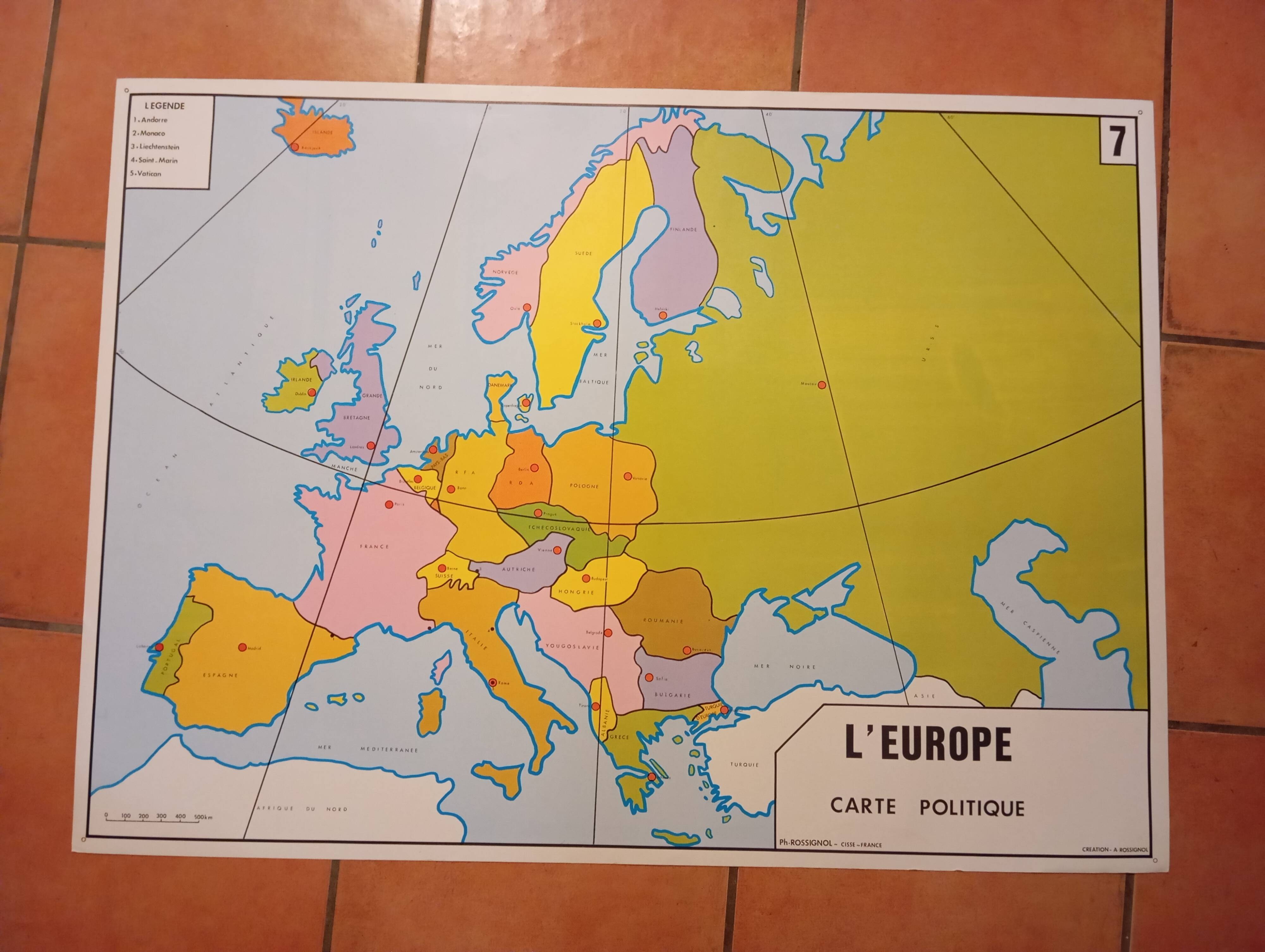 School map: europe political map n°7 / europe the common market n°8