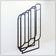 Black Bookcase - Metal and glass - 20th
