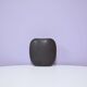 vintage matt black flat vase
