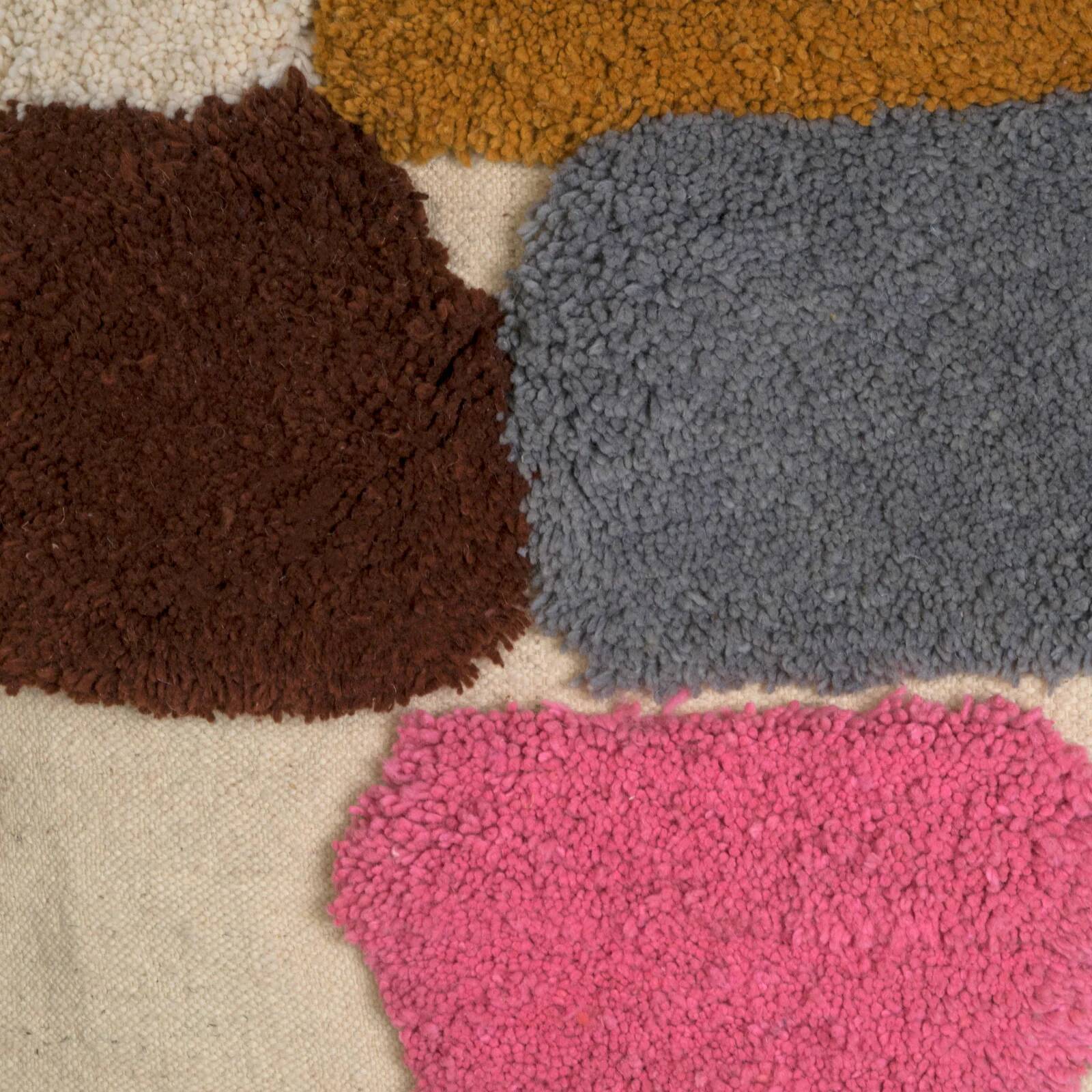 Vintage Moroccan rug with pop colours from the 1970s.