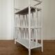 Bookcase vintage rattan standing shelf