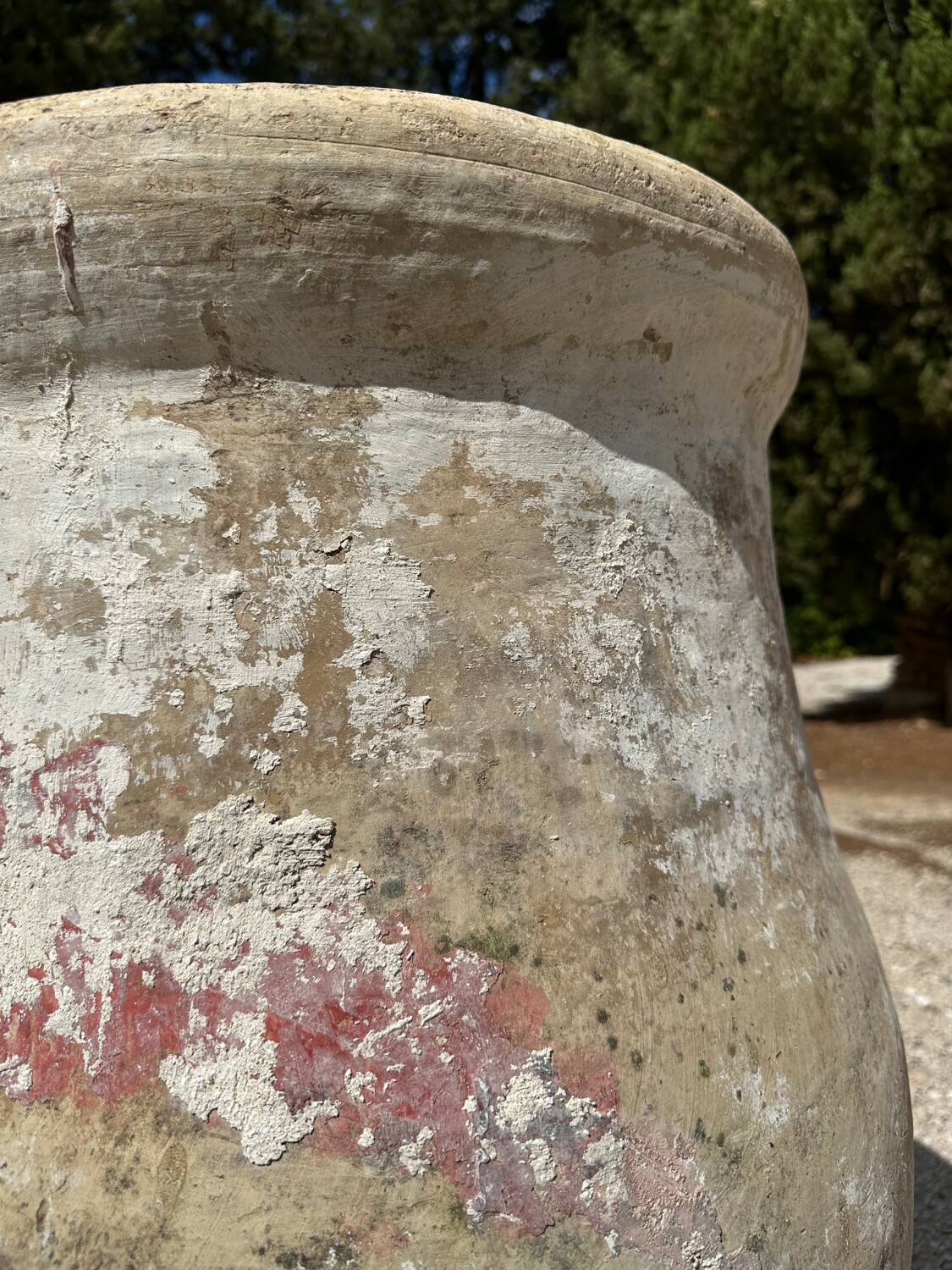 Ancient terracotta pottery jar