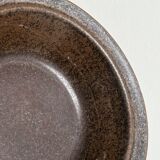 Lot de 6 bols en grès émaillé brun foncé