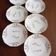 6 Limosa hard porcelain dessert plates (Limoges)