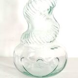 Duo de carafes en verre Empoli vintage