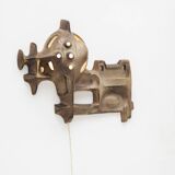 Brutalist wall lamp by Matt Camps for Loré Ceramics, the Netherlands, 1960s