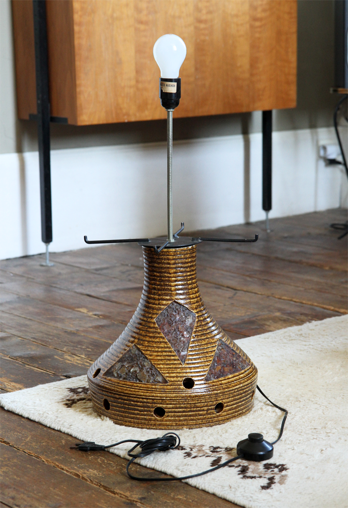1960 Accolay ceramic and resin floor lamp