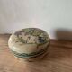 Japanese covered Satsuma ceramic box – heron and flowers decoration – signed