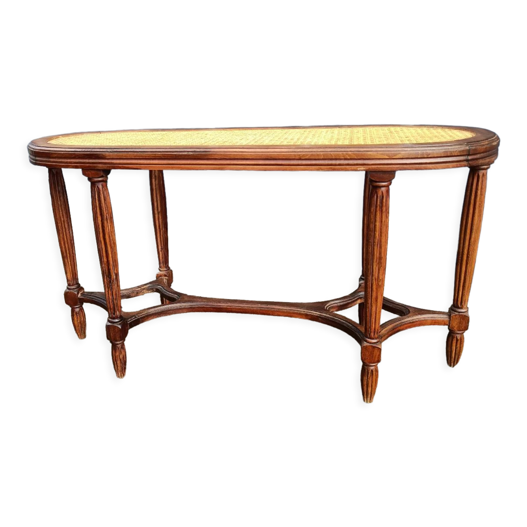 Banquette de piano bois style louis XVI