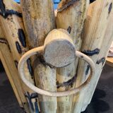 Vintage rattan pot cover D32cm