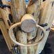Cache-pot vintage en rotin D32cm