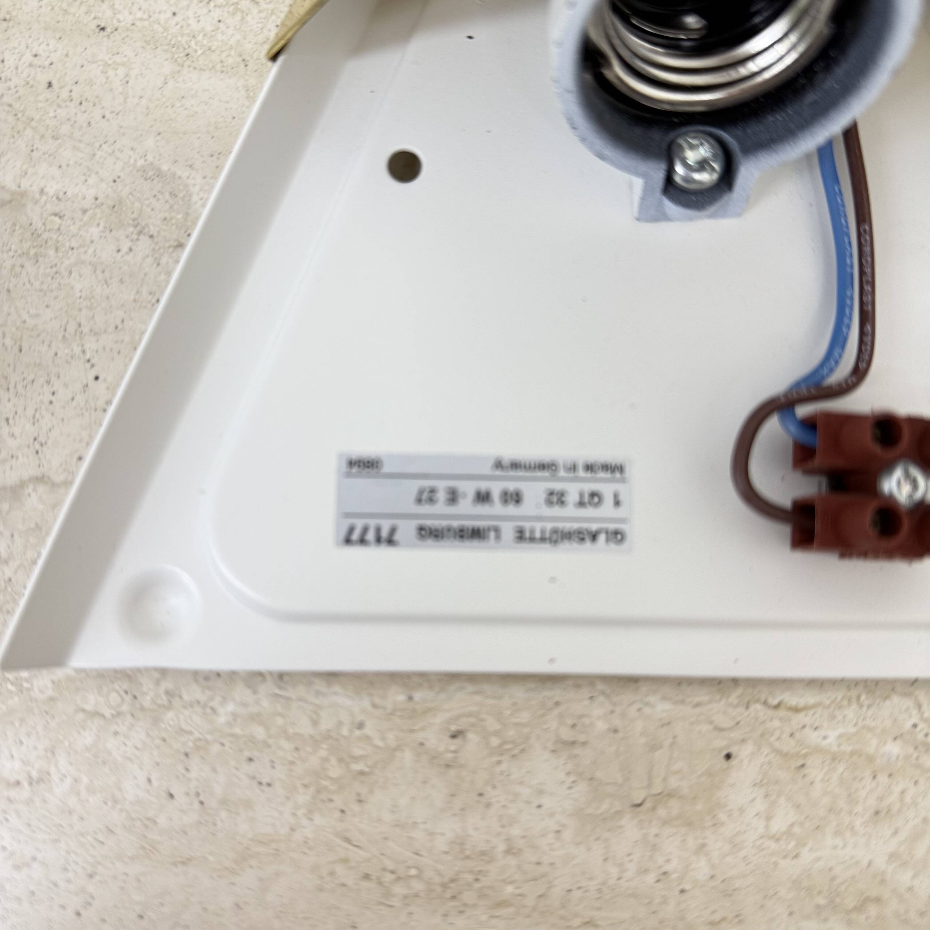 Set of 2 Limburg Glashütte brass and glass wall lamps sconce , 1970s