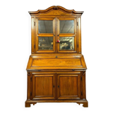 Italy 17th century: Lombard cabinet with three bodies in solid walnut circa 1680
