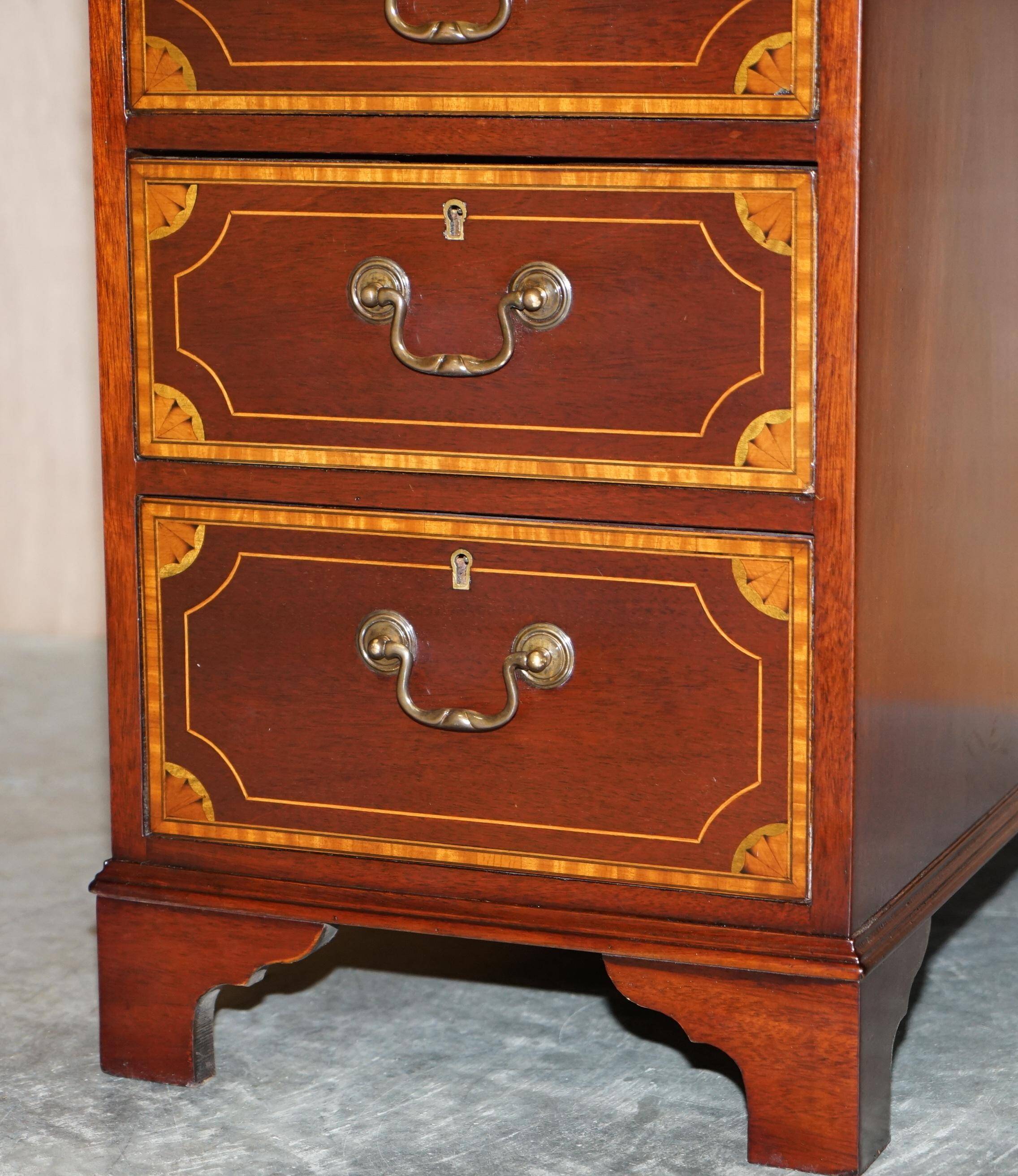 Sheraton desk restored Victorian leather