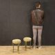 Pair of Venetian lacquered stools from the 20th century