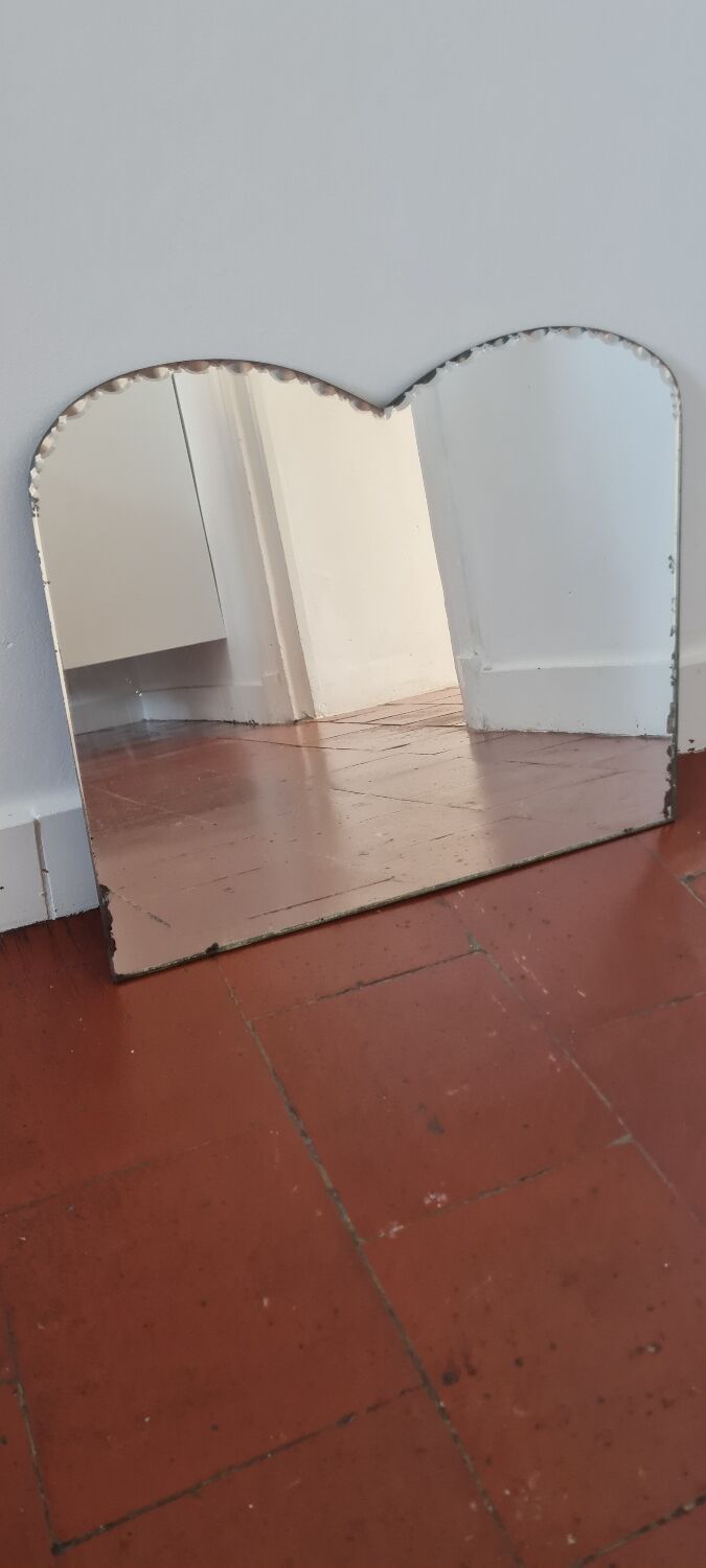 Art deco beveled mirror