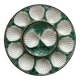 Round oyster or shell dish, vintage earthenware slip