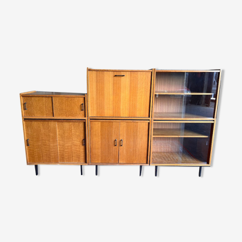 Modular vintage showcase library modernist style / Minvielle - 50s/60s