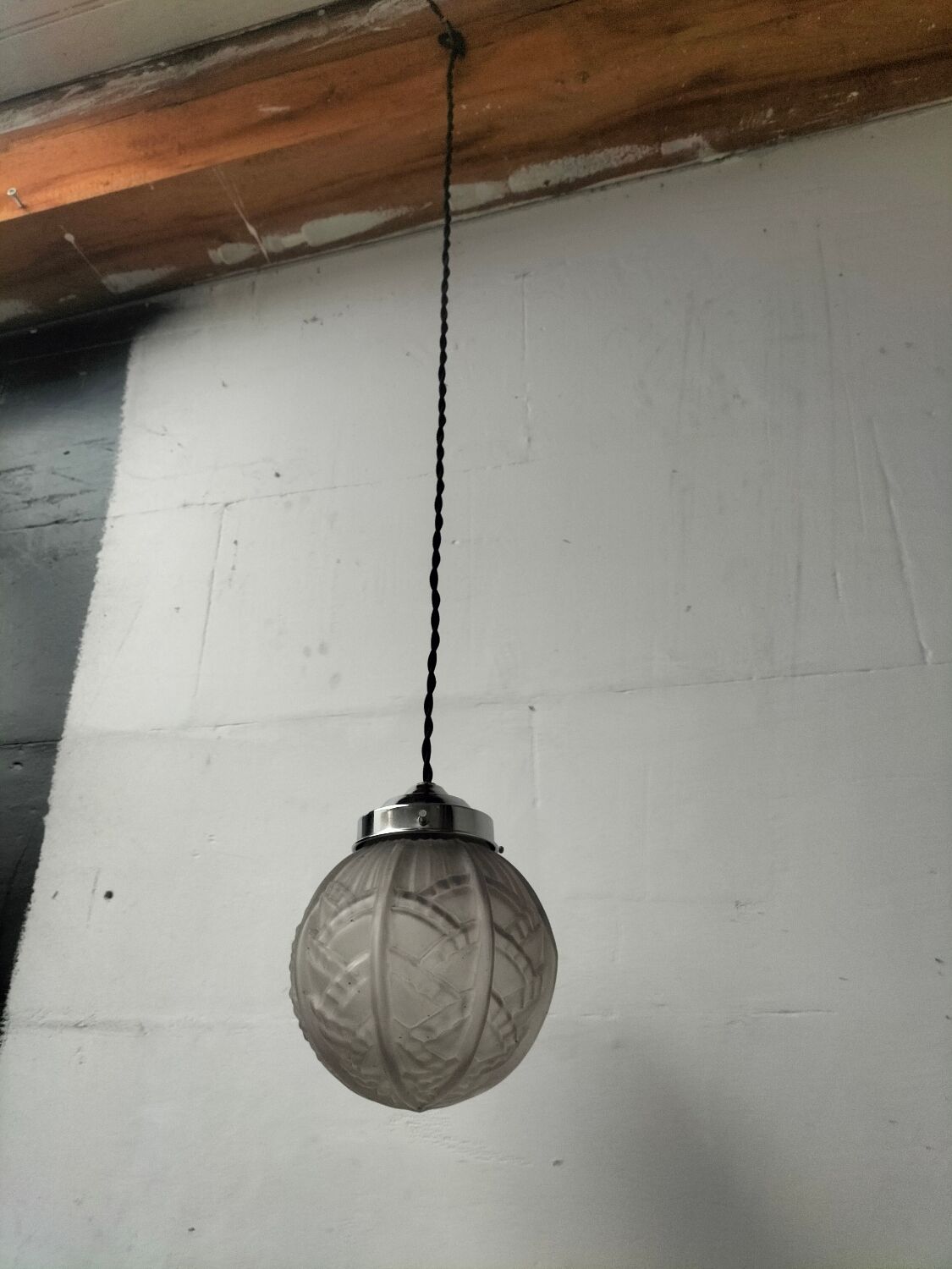 Art Deco glass pendant light