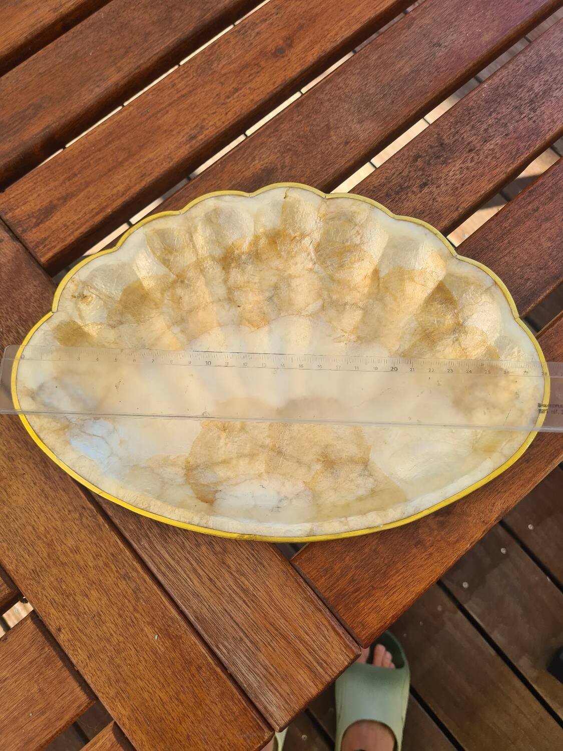 Mother-of-pearl and brass pocket emptier