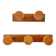 Vintage 70s pine coat hooks – Perriand Les Arcs style