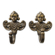 Set of metal coat hooks / angel towel hooks