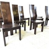 Set of 8 dining chairs by Rob & Dries van den Berghe, 1980s