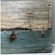 Tableau XIXème "La baie" signé A.Mallet