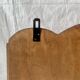 Art Deco wooden wall coat rack with round central mirror