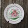 Antique Hand Painted Earthenware Flat Plate - Rooster on Basket of Flowers