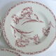 Lot de 3 assiettes plates , modèle "oeillet" de Lunéville, terre de fer