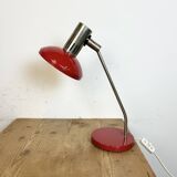 Vintage red east german table lamp from aka leuchten, 1970s