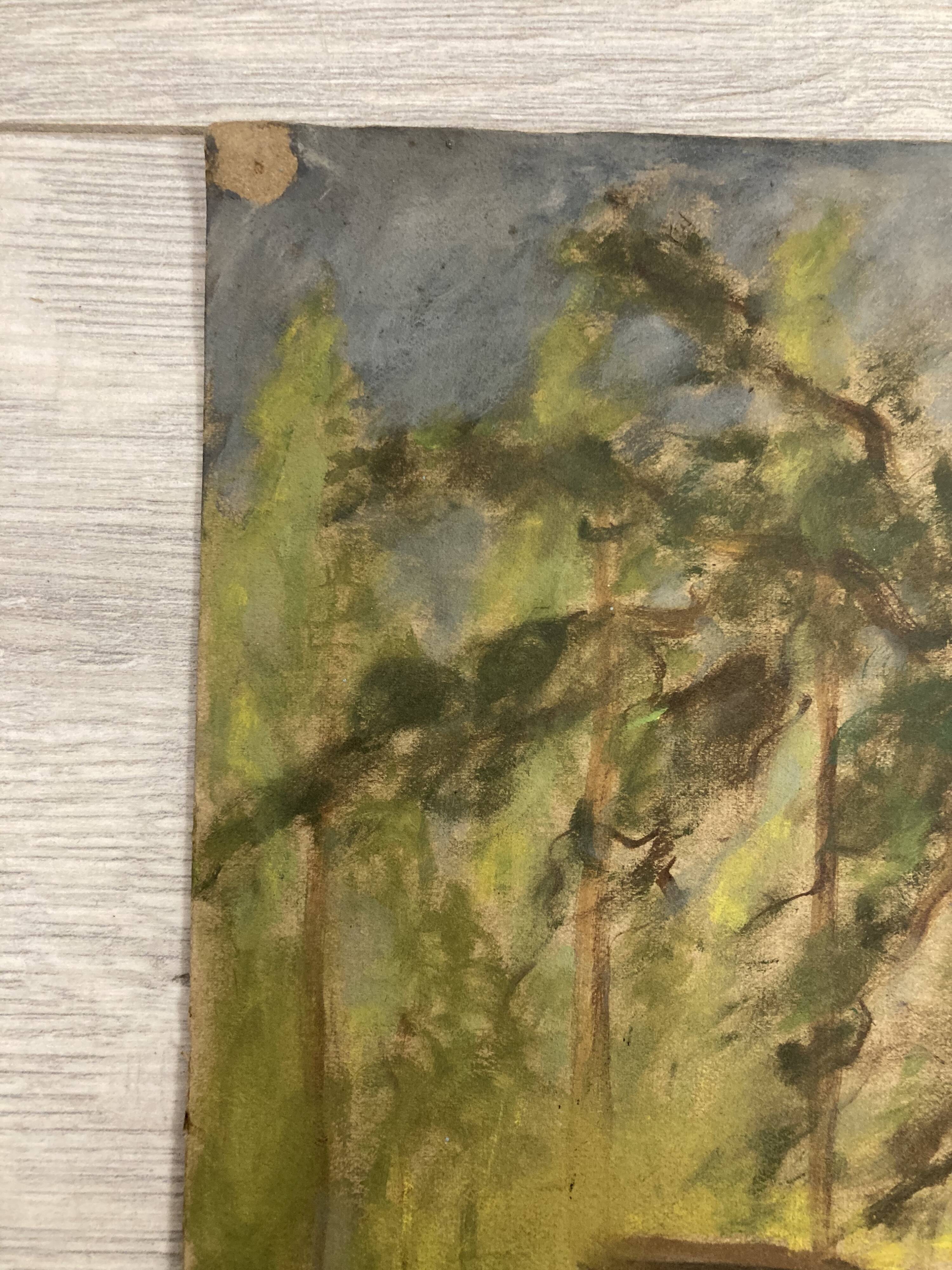 Vintage landscape painting