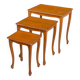 3 Louis XV solid wood nesting coffee tables