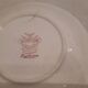 Old earthenware dessert plate, red country-style decoration by Villeroy and Boch.