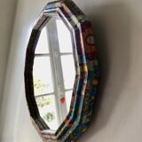 Vintage floral paper mirror