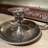 Silver metal thumb candle holder
